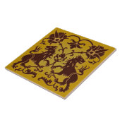 Antiek Gothic Heraldic Design Reproduction Tile Tegeltje (Zijkant)