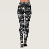 Antiek gotisch decor zwart wit uniek leggings (Achterkant)