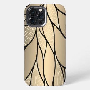 Antiek goud bladpatroon iPhone 13 pro max hoesje