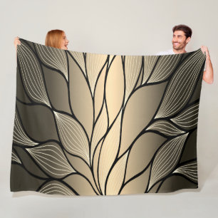 Antiek goud creatief verlofpatroon fleece deken