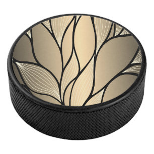 Antiek goud creatief verlofpatroon hockey puck