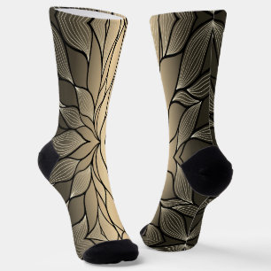 Antiek goud creatief verlofpatroon sokken