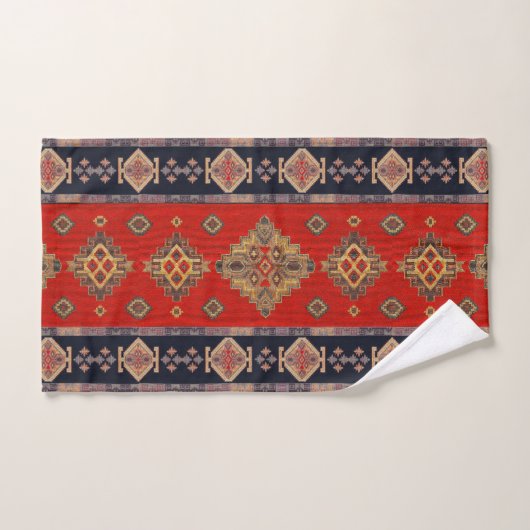 Antiek  goud Onyx Rood Kilim Turks Bad Handdoek (Handdoek)