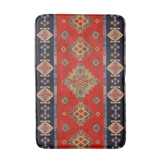 Antiek goud Onyx Rood Kilim Turks Badmat (Voorkant Verticaal)