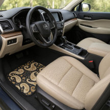 Antiek Goud Sierlijk Paisley Donker Perzisch Erfgo