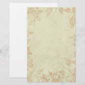 Antiek goud sinaasappelwijn briefpapier (Voorkant / Achterkant)