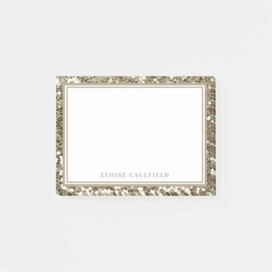 Antiek goudbruidsnaam Favor Post-it® Notes (Voorkant)