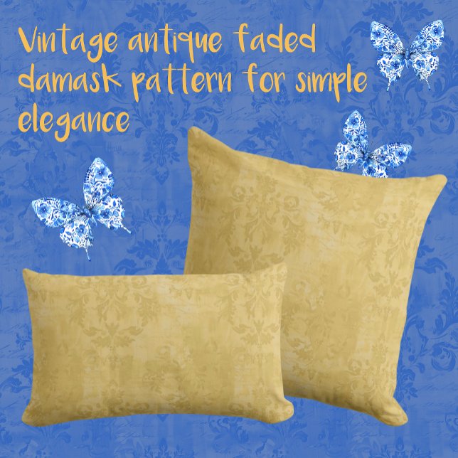  Antiek Gouden Damaskpatroon Kussen (Creator heeft geüpload)