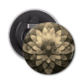 Antiek gouden mandala kunst geweven bloem button flesopener (Voorkant)
