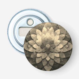 Antiek gouden mandala kunst geweven bloem button flesopener
