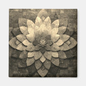 Antiek gouden mandala kunst geweven bloem magneet (Voorkant)