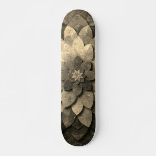 Antiek gouden mandala kunst geweven bloem skateboard