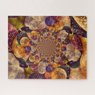 Antiek gouden Paarse Abstracte ballonnen Legpuzzel