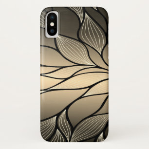 Antiek gouden verlofpatroon iPhone x hoesje