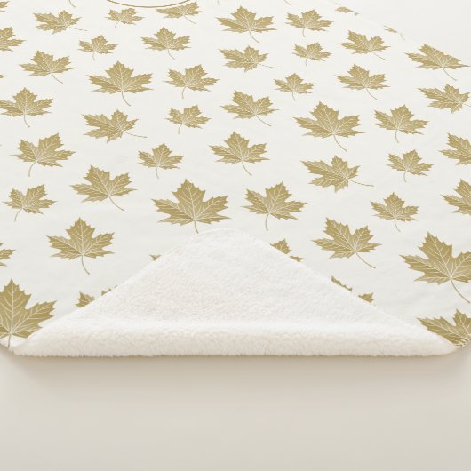 Antiek goudmakreel verlaat patroonpatroon met mono sherpa deken (3/4)