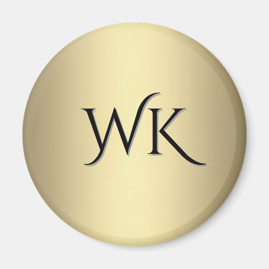 Antiek goudmonogram magneet (Voorkant)