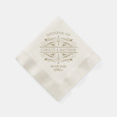 Antiek goudpleistermonogram Servetten (Hoek)