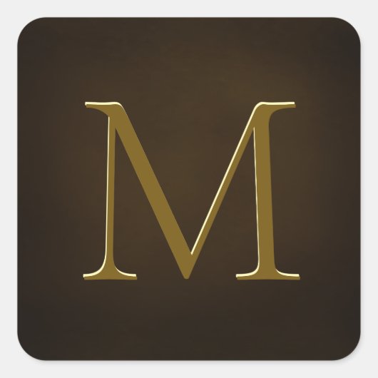 Antiek goudreliëf monogram gepersonaliseerd zegel (Voorkant)