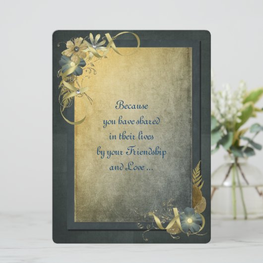 Antiek goudweddenschap kaart (Staand voorkant)