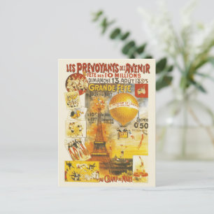 Antiek Grand Fete Fair Poster Briefkaart