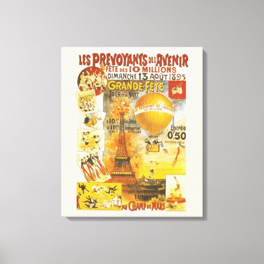 Antiek Grand Fete Fair Poster Canvas Afdruk (Voorkant)