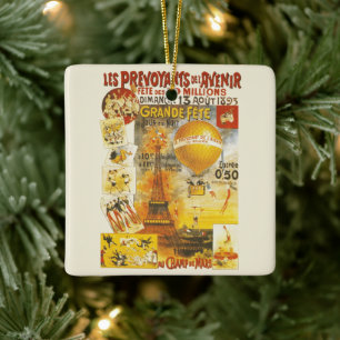 Antiek Grand Fete Fair Poster Keramisch Ornament