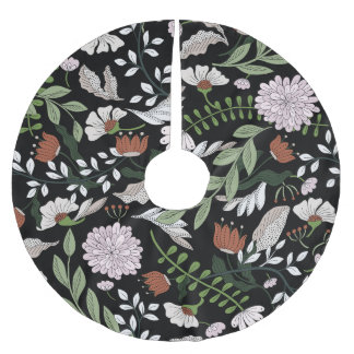 Antiek graveren bloemen met de hand geschilderd kerstboom rok