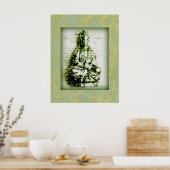 Antiek Green Kwan Yin poster (Keuken)