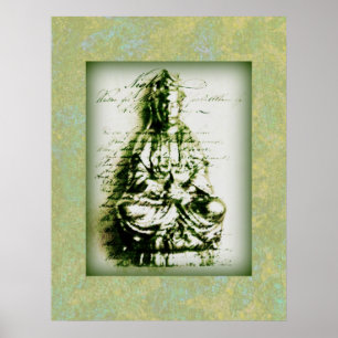 Antiek Green Kwan Yin poster