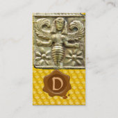 ANTIEK GRIEKS HONEY BEELD GODDESS WAX SEAL MONOGRA VISITEKAARTJE (Achterkant)