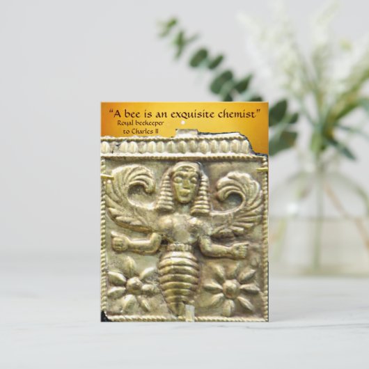 ANTIEK GRIEKS HONEY IS GODESS BRIEFKAART (Staand voorkant)