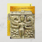 ANTIEK GRIEKS HONEY IS GODESS BRIEFKAART (Voorkant / Achterkant)