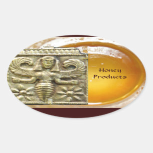 ANTIEK GRIEKS HONEY IS GODESS OVALE STICKER