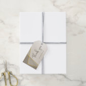 antiek grijs modern lijst bruiloft cadeaulabel (Met Touw)