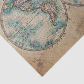 antiek, grijs, , wereld, kaart, met de hand gekleu tissuepapier (Detail)