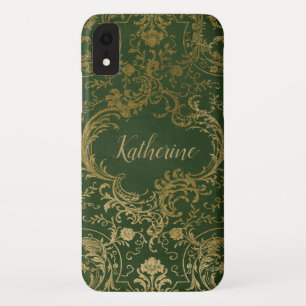 Antiek groene en gouden iPhone XR hoes