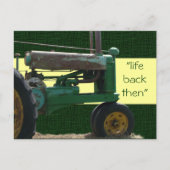 Antiek Groene Tractor briefkaart- aanpassen Briefkaart (Voorkant)