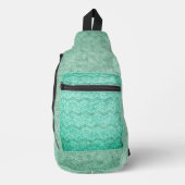 ANTIEK GROENE ZIG ZAG TEXTUUR LOOK SLING BAG (Voorkant)