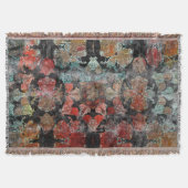 Antiek Grunge Oud handgemaakt woltapijt Sh Deken (Voorkant)