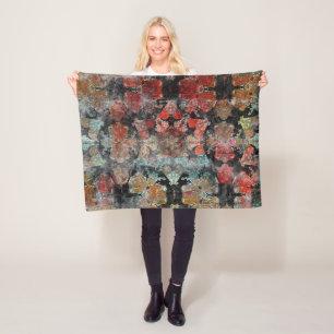 Antiek Grunge Oud handgemaakt woltapijt Sh Fleece Deken