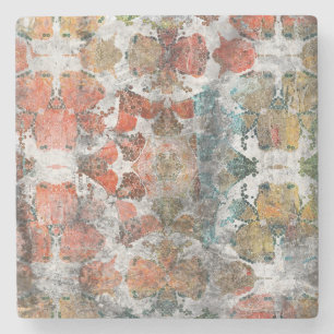 Antiek Grunge  Oud handgemaakt woltapijt Sh Stenen Onderzetter