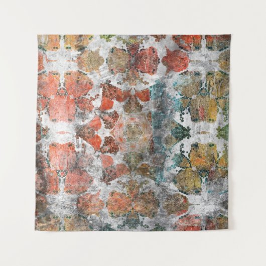 Antiek Grunge  Oud handgemaakt woltapijt Sh Wandkleed (Voorkant)