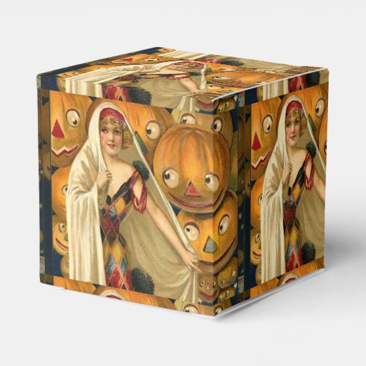 Antiek Halloween Jack O Lantern kostuum vrouw Bedankdoosjes (Achterkant)