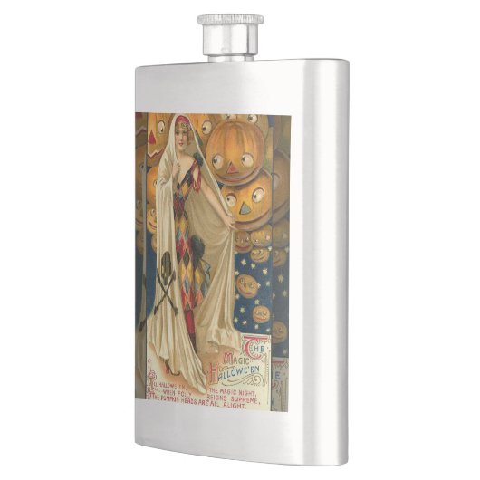 Antiek Halloween Jack O Lantern kostuum vrouw Heupfles (Links)