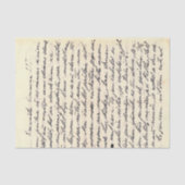 Antiek handgeschreven brief Tissuepapier (Voorkant)