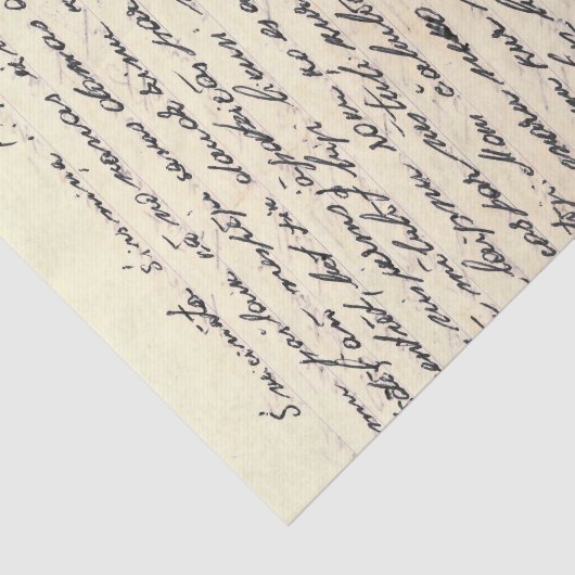 Antiek handgeschreven brief Tissuepapier (Detail)