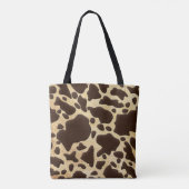 Antiek handvat Initiaal  afdrukken in bruin en gou Tote Bag (Achterkant)