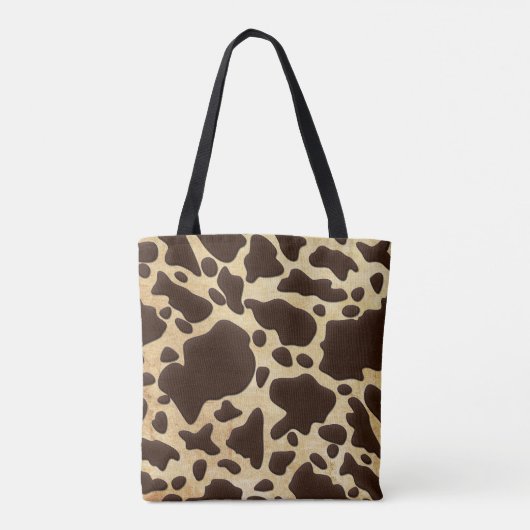 Antiek handvat Initiaal  afdrukken in bruin en gou Tote Bag (Achterkant)