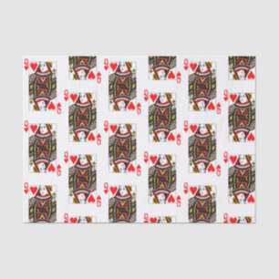 Antiek hartenkoningin tissuepapier