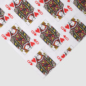 Antiek hartenkoningin tissuepapier (Detail)